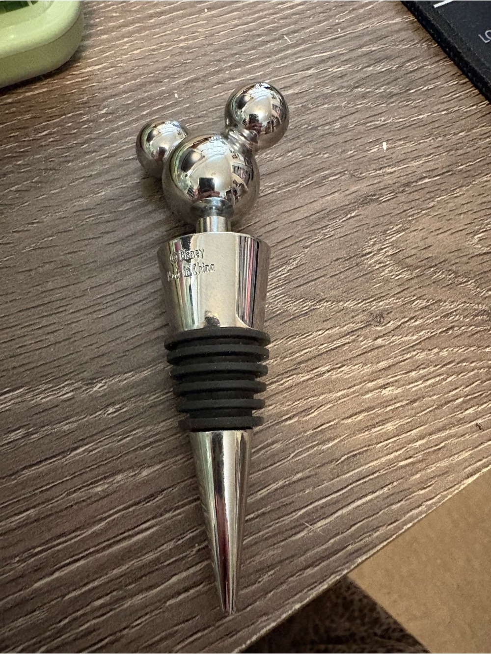 Silver Disney Mickey Ears Wine Bottle Stopper - Metallic
